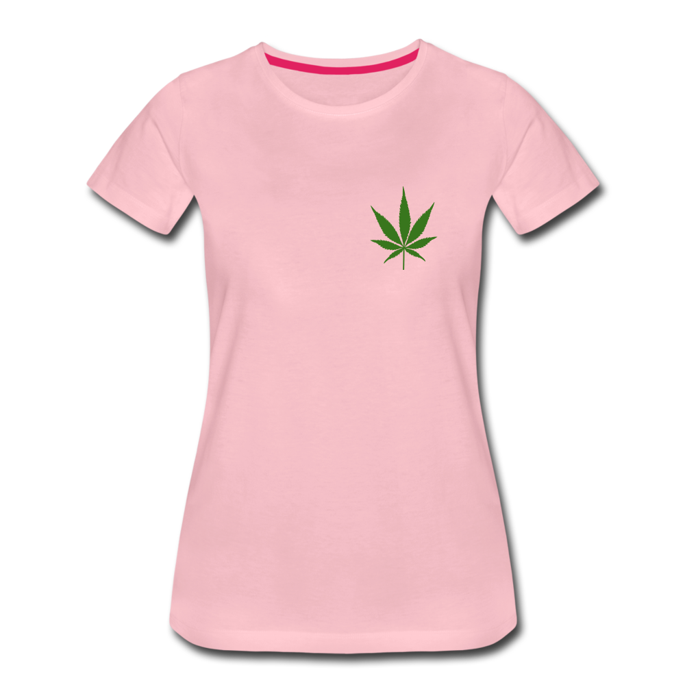 Frauen Premium T-Shirt - Weed only - Hellrosa