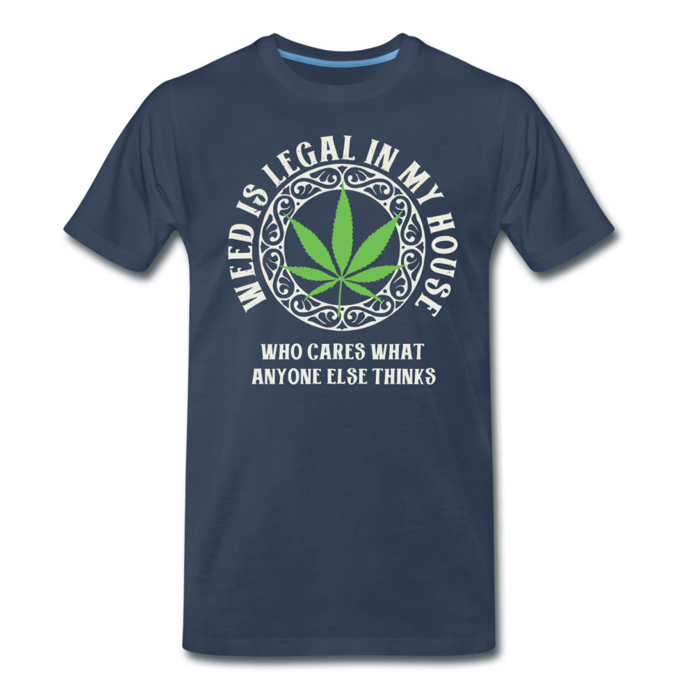 Männer Premium T-Shirt - Weed is legal - Navy