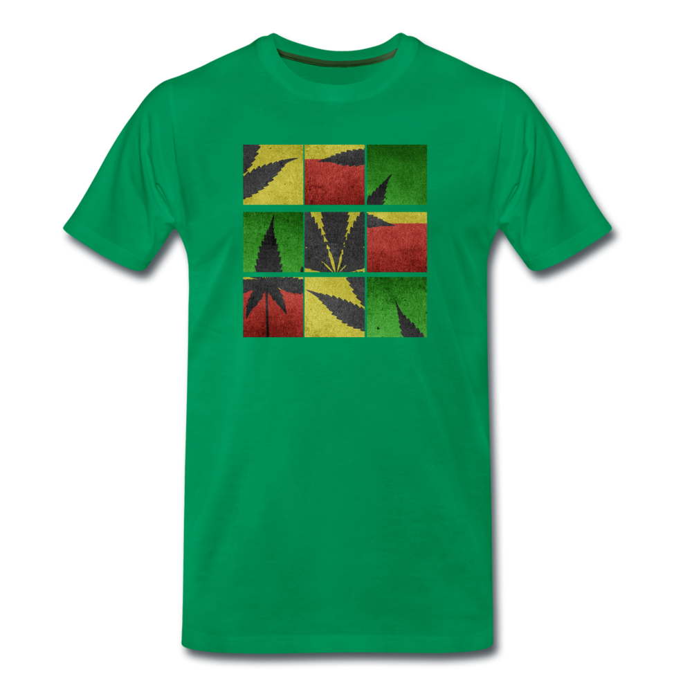 Männer Premium T-Shirt - Weed Puzzle - Kelly Green
