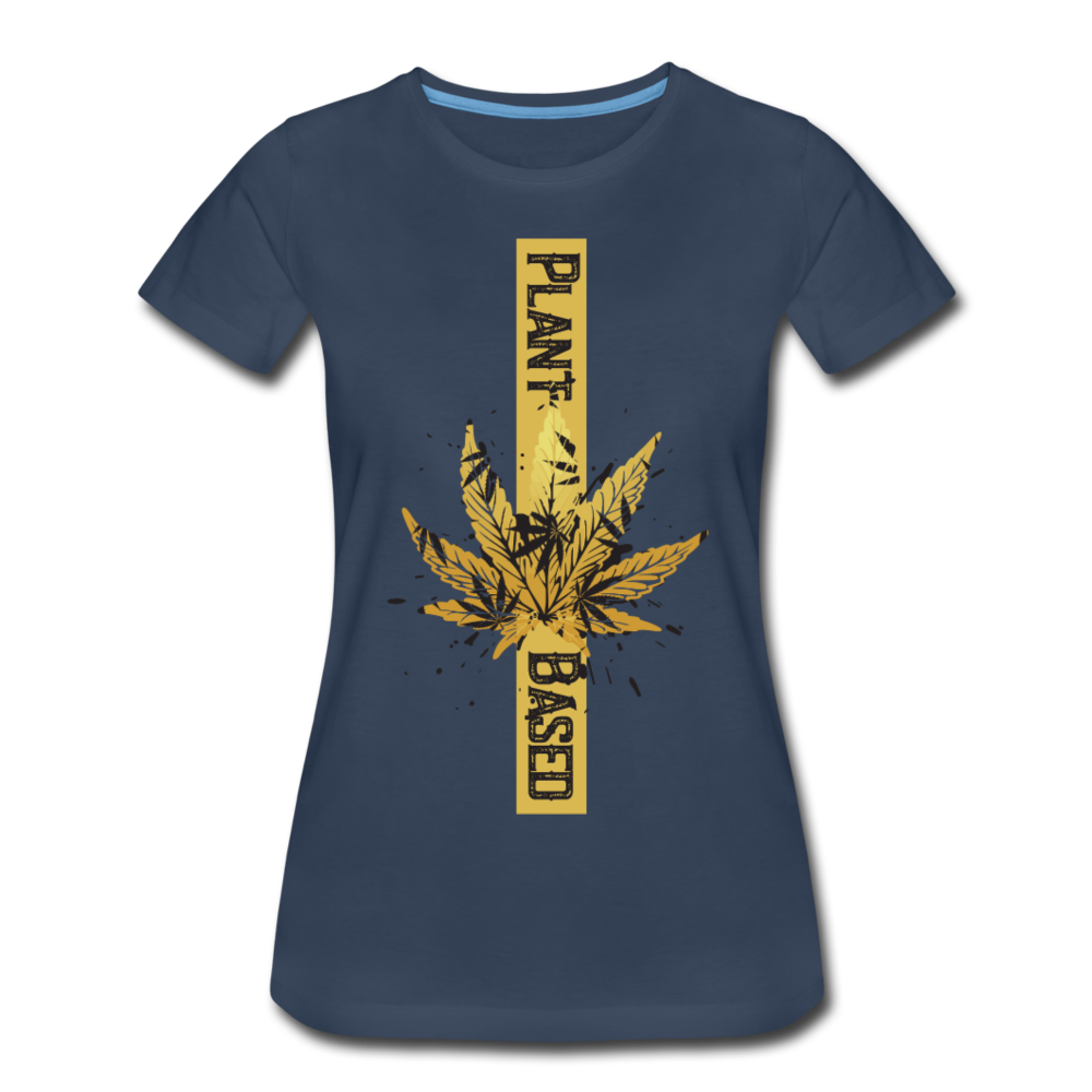 Frauen Premium T-Shirt - Plant Based gold - Navy