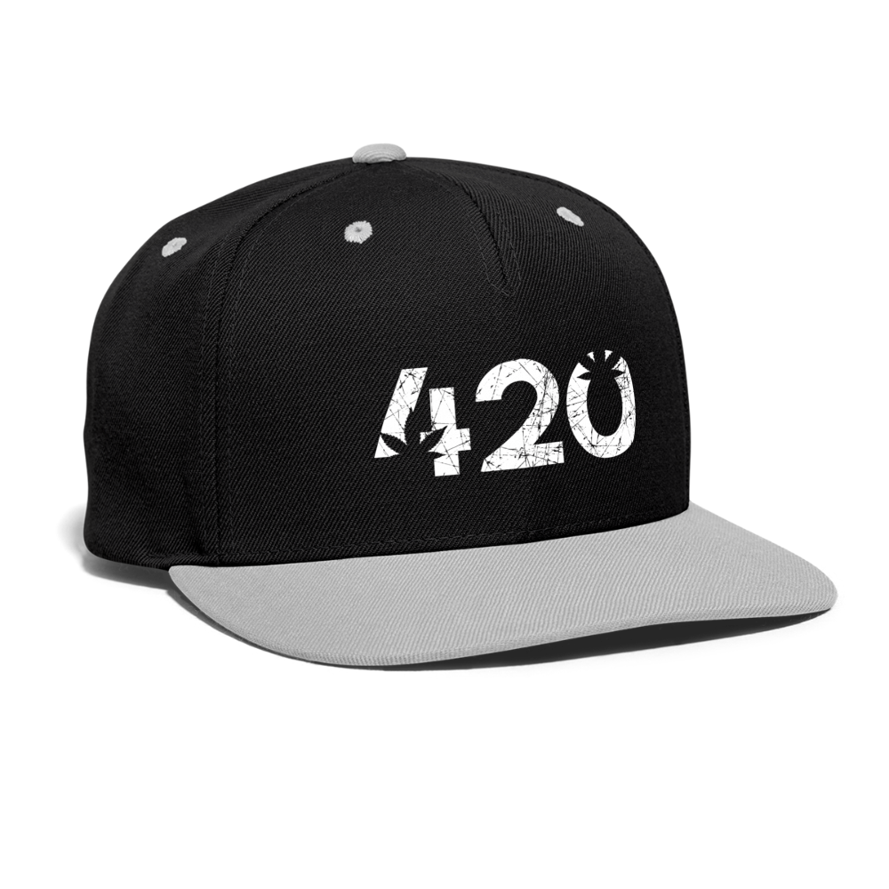 Snapback Cap - 420 - Schwarz Grau