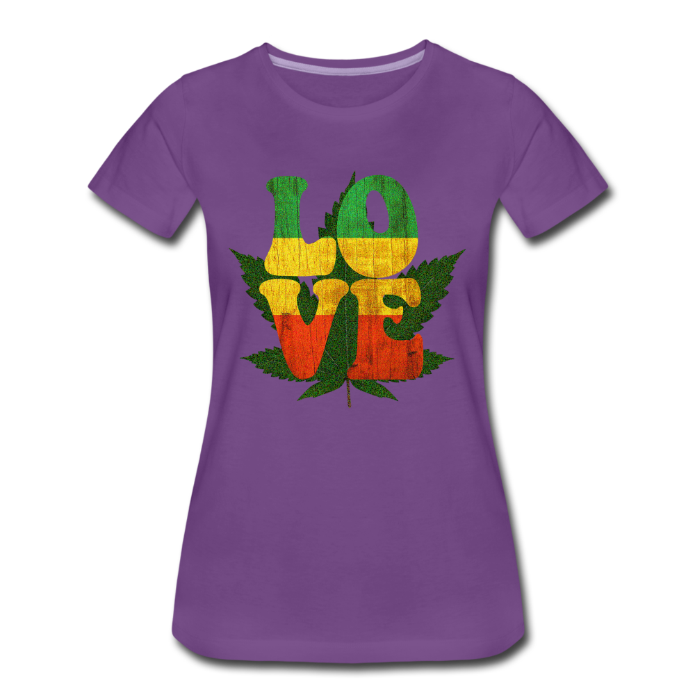 Frauen Premium T-Shirt - LOVE - Lila