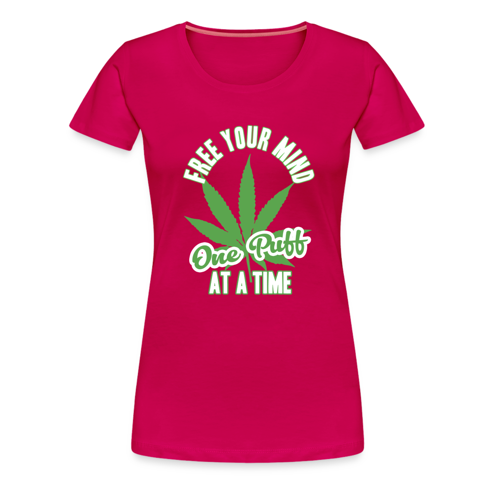 Free Your Mind - One Puff At A Time - dunkles Pink