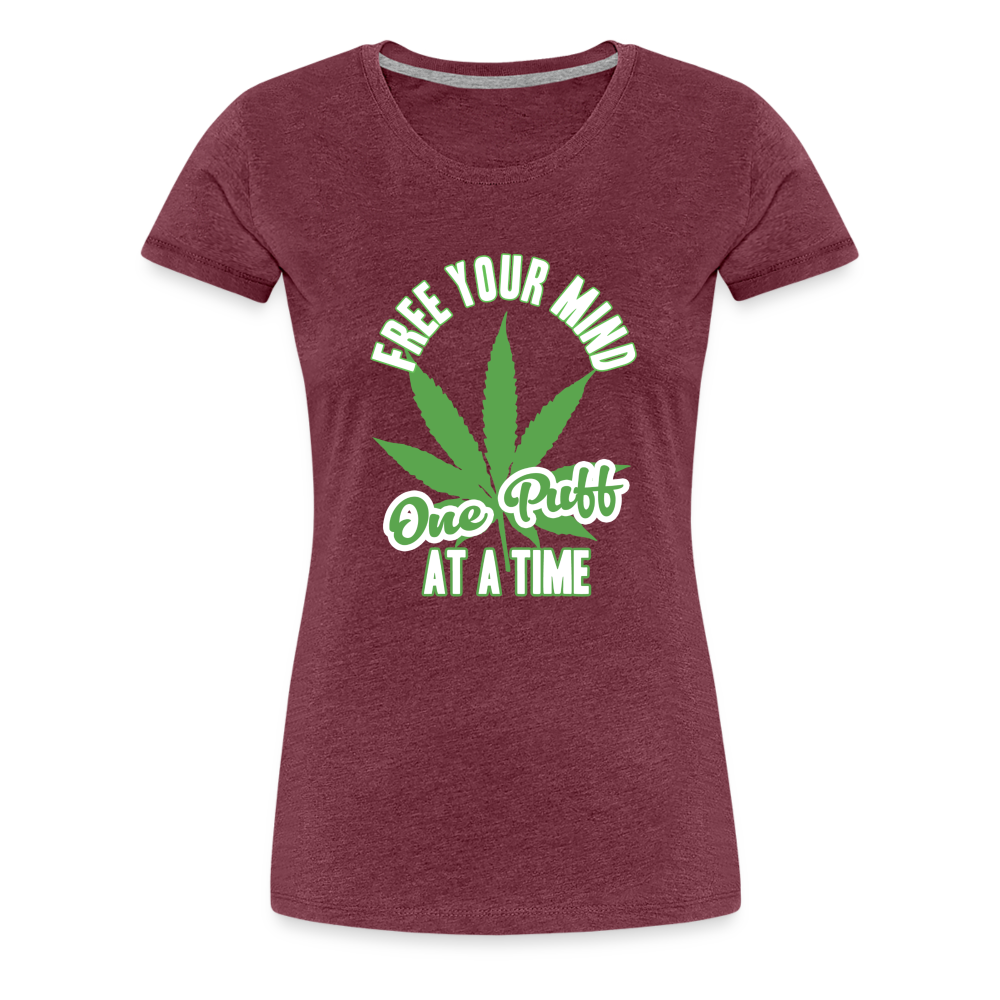 Free Your Mind - One Puff At A Time - Bordeauxrot meliert