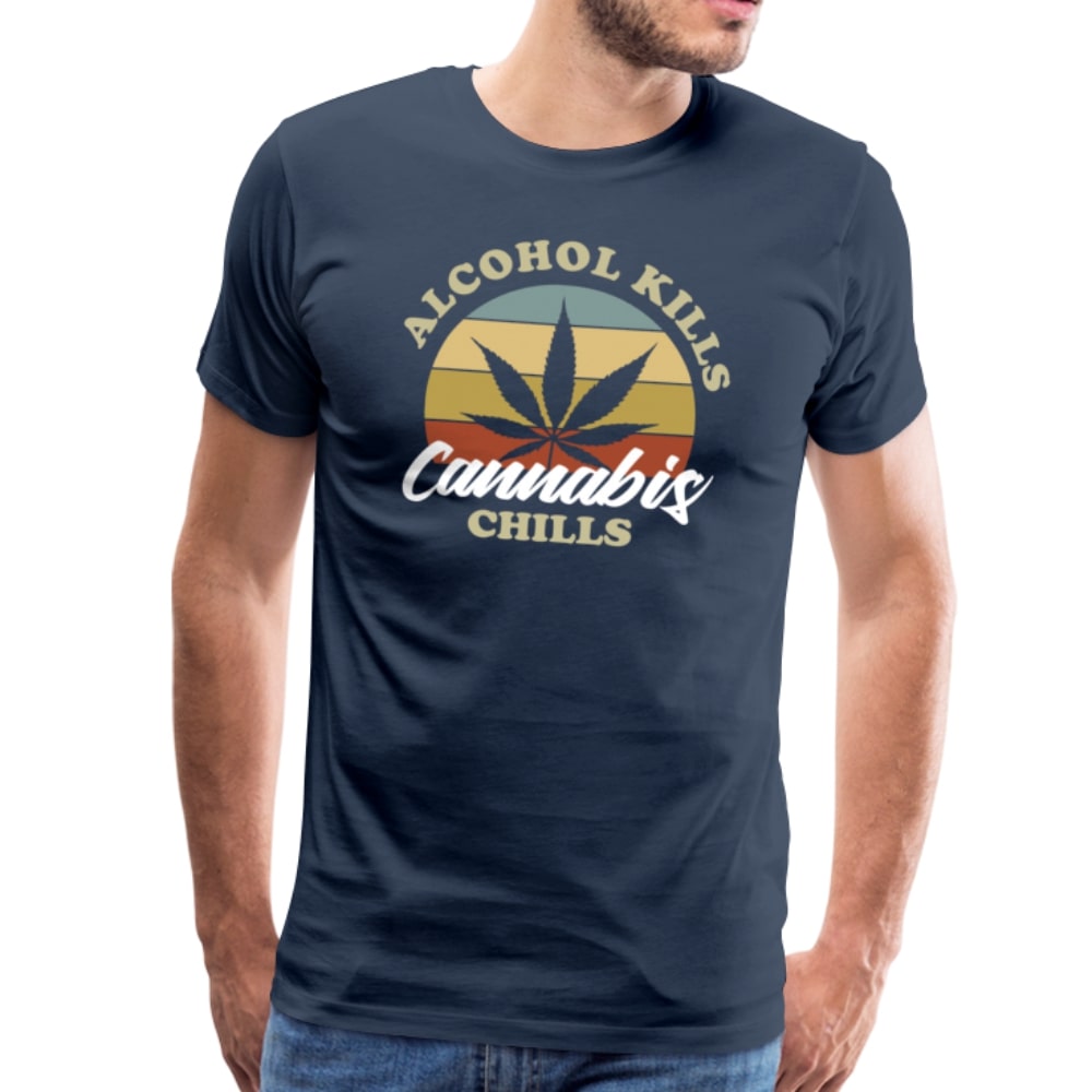 Männer Premium T-Shirt - Alcohol Kills Cannabis Chills 