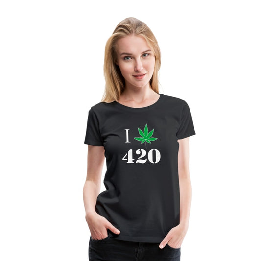 I Love 420 - Damen Weed Shirt