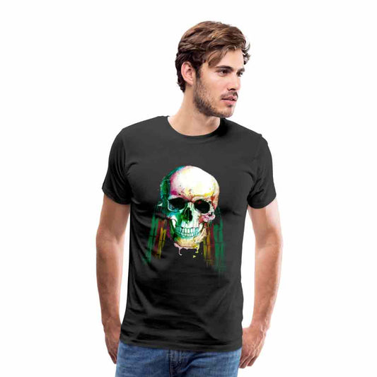 Männer Premium T-Shirt - Weed Skull - Schwarz