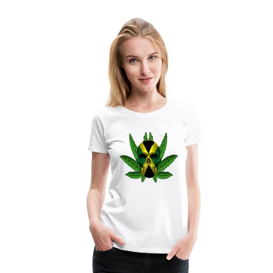 Jamaika Skull - Damen Weed Shirt