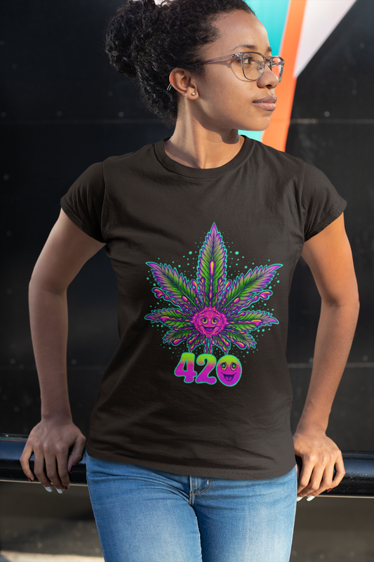 Smile & 420 - Damen Weed Shirt