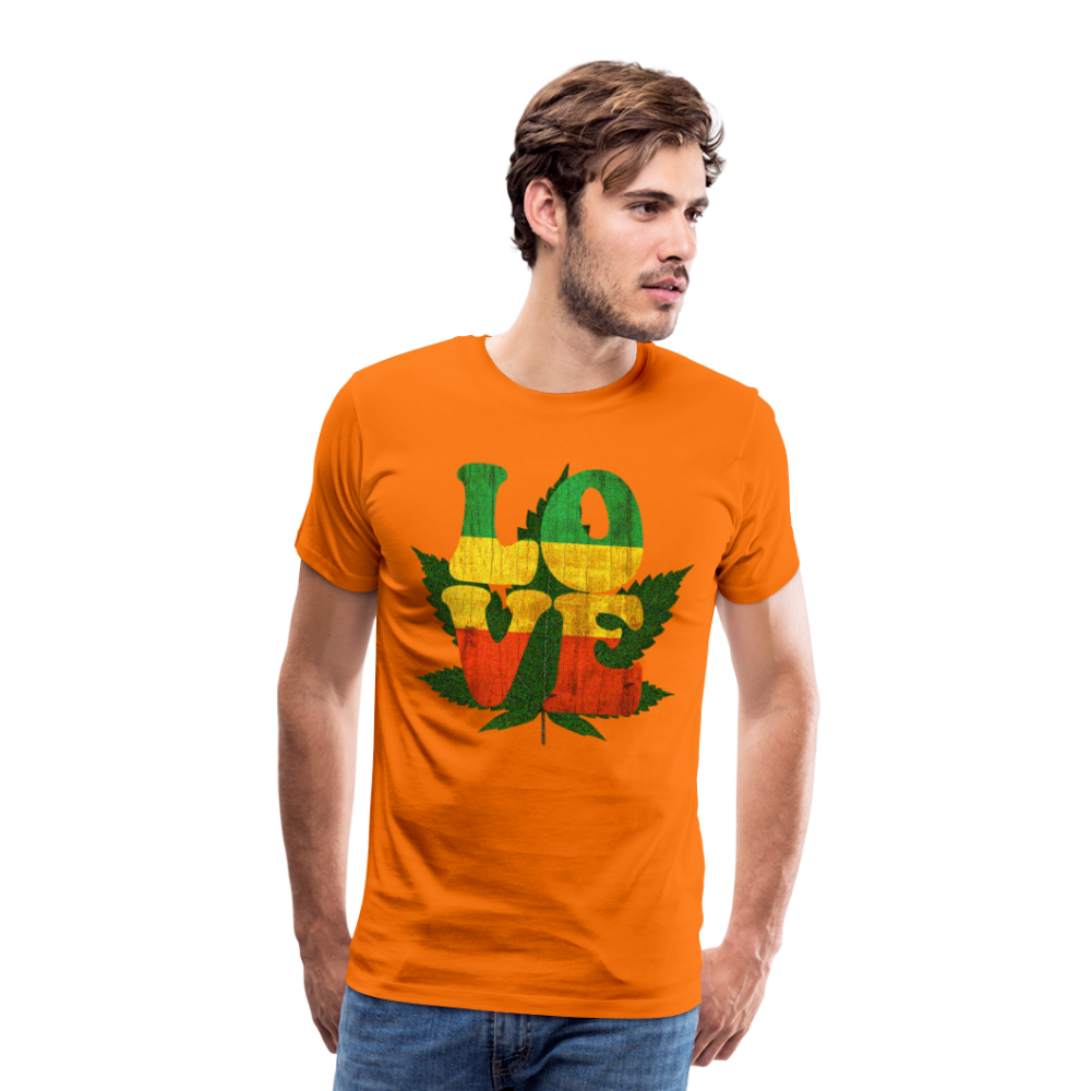 Männer Premium T-Shirt - LOVE - Orange