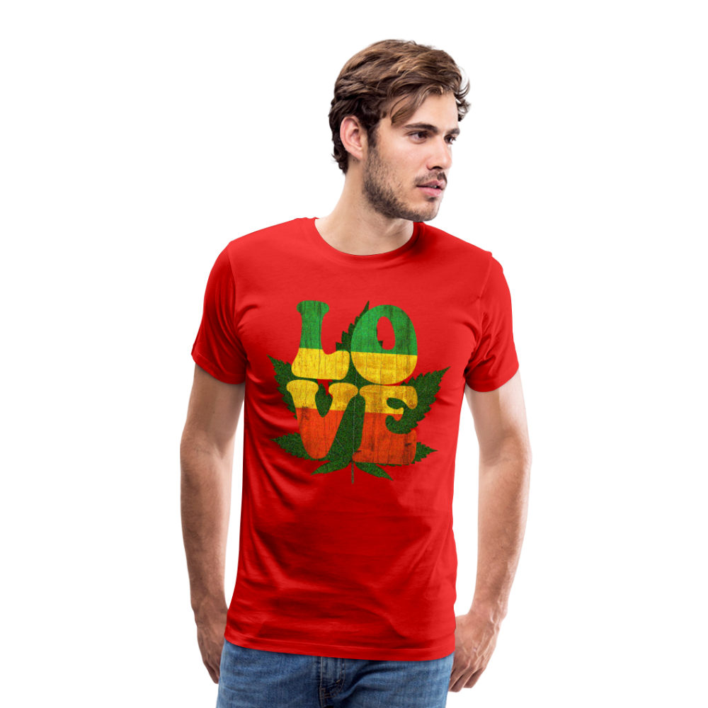 Männer Premium T-Shirt - LOVE - Rot
