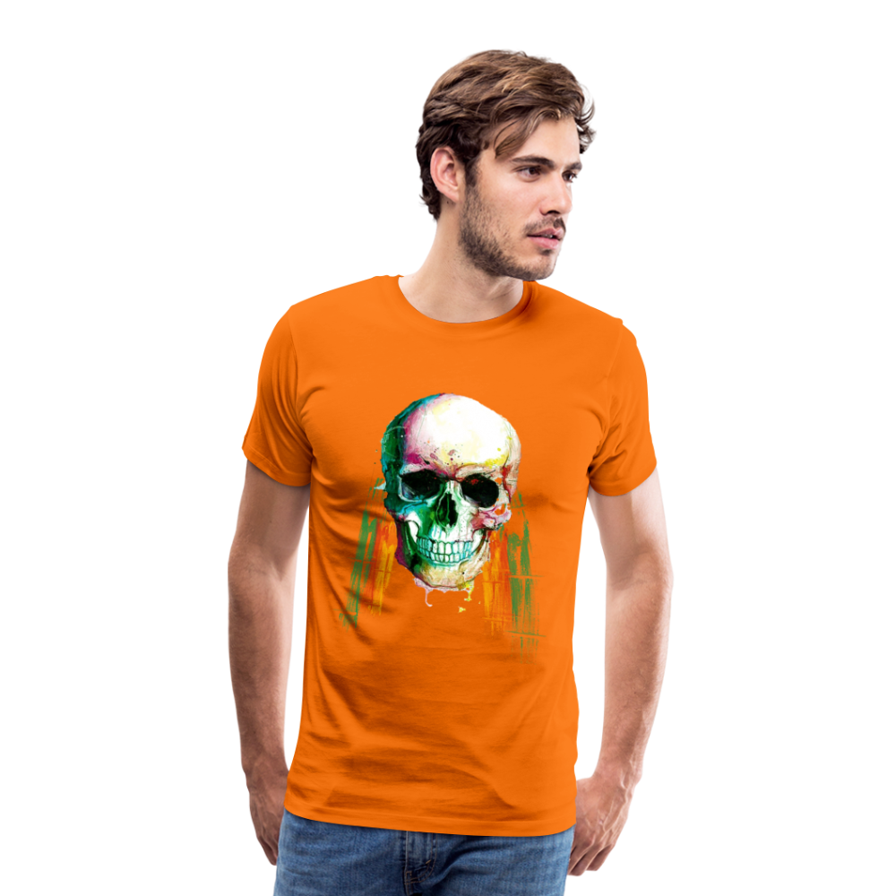 Männer Premium T-Shirt - Weed Skull - Orange