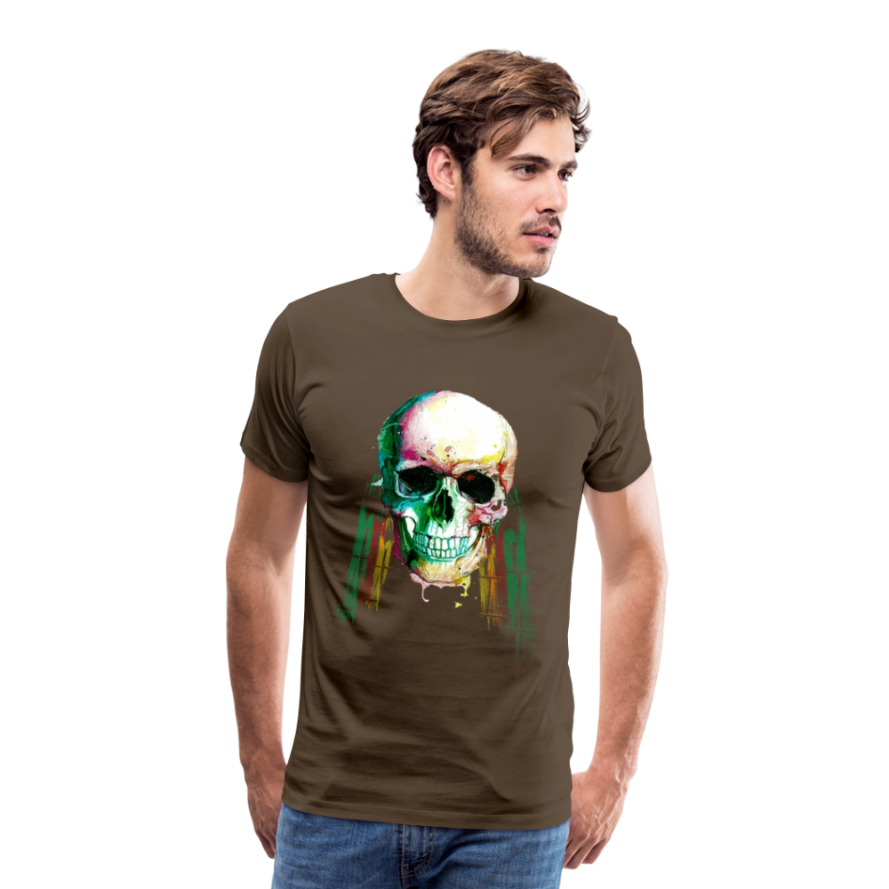 Männer Premium T-Shirt - Weed Skull - Edelbraun