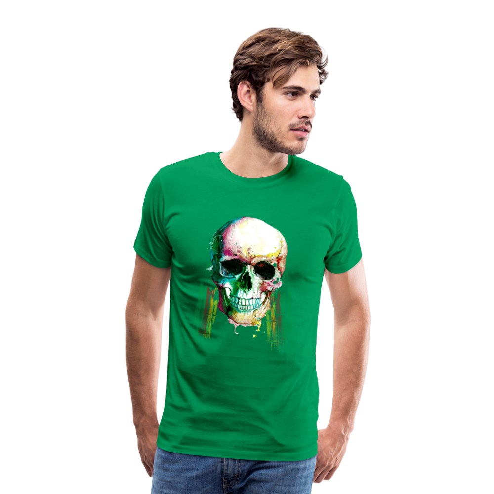 Männer Premium T-Shirt - Weed Skull - Kelly Green