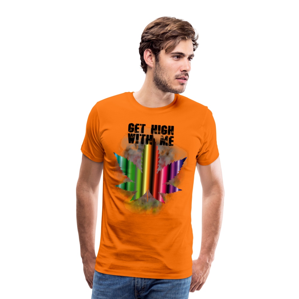 Männer Premium T-Shirt - Get High with me - Orange