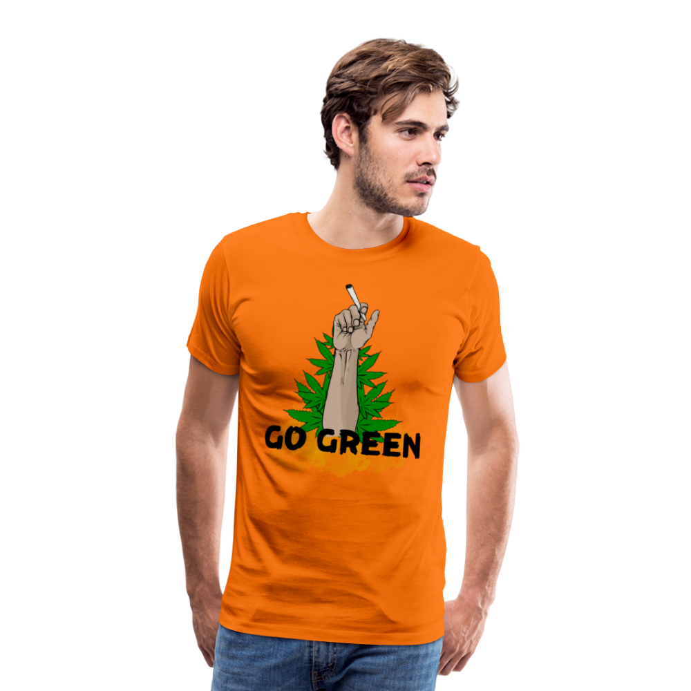 Männer Premium T-Shirt - Go Green - Orange