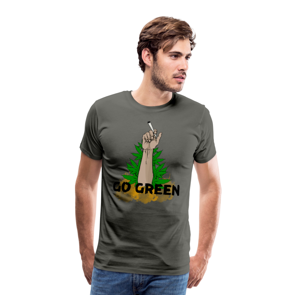 Männer Premium T-Shirt - Go Green - Asphalt