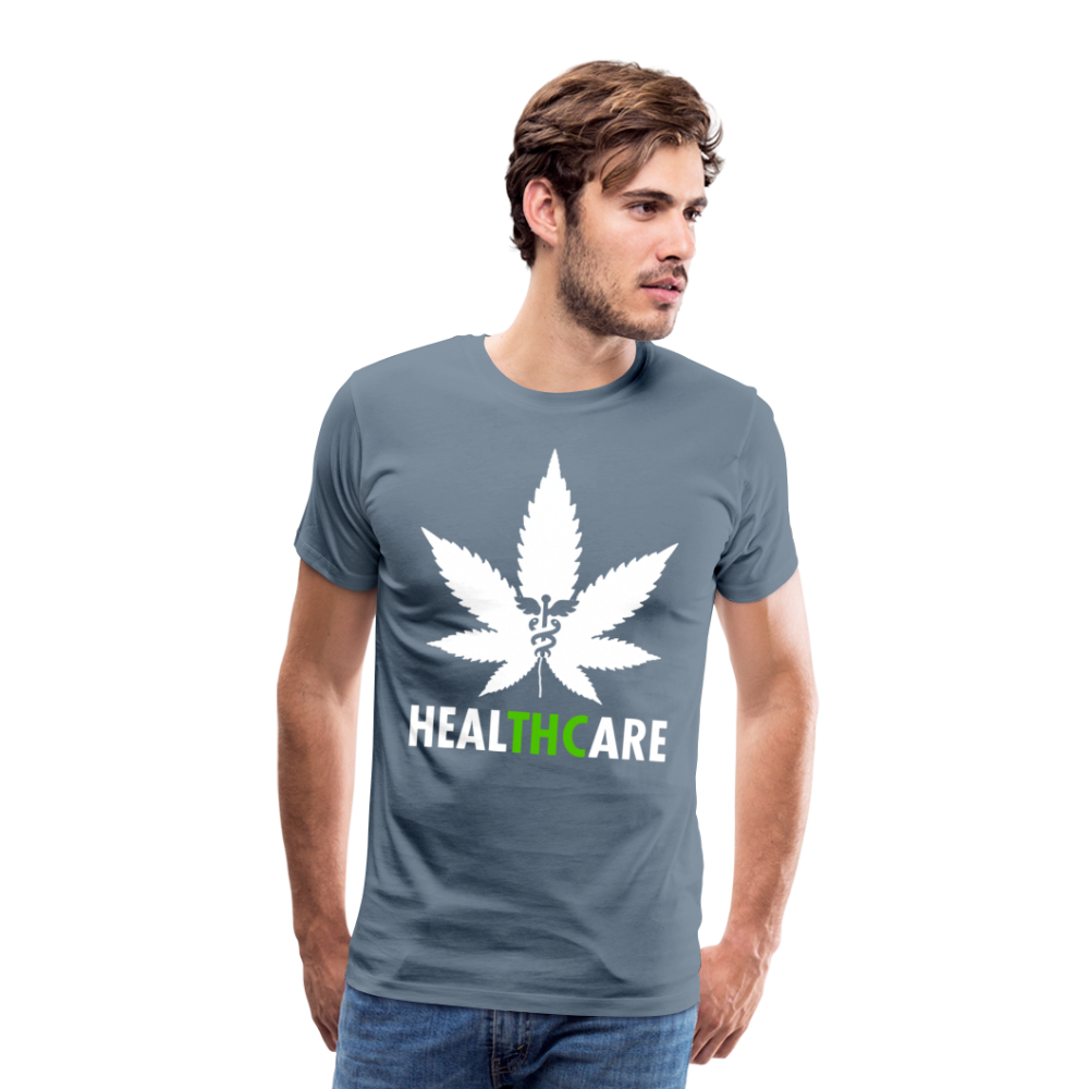 Männer Premium T-Shirt - HealTHCare - Blaugrau