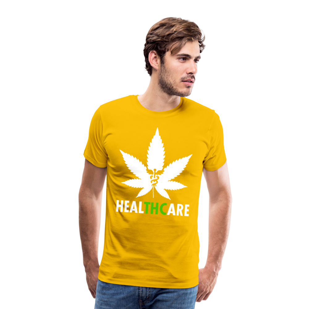 Männer Premium T-Shirt - HealTHCare - Sonnengelb