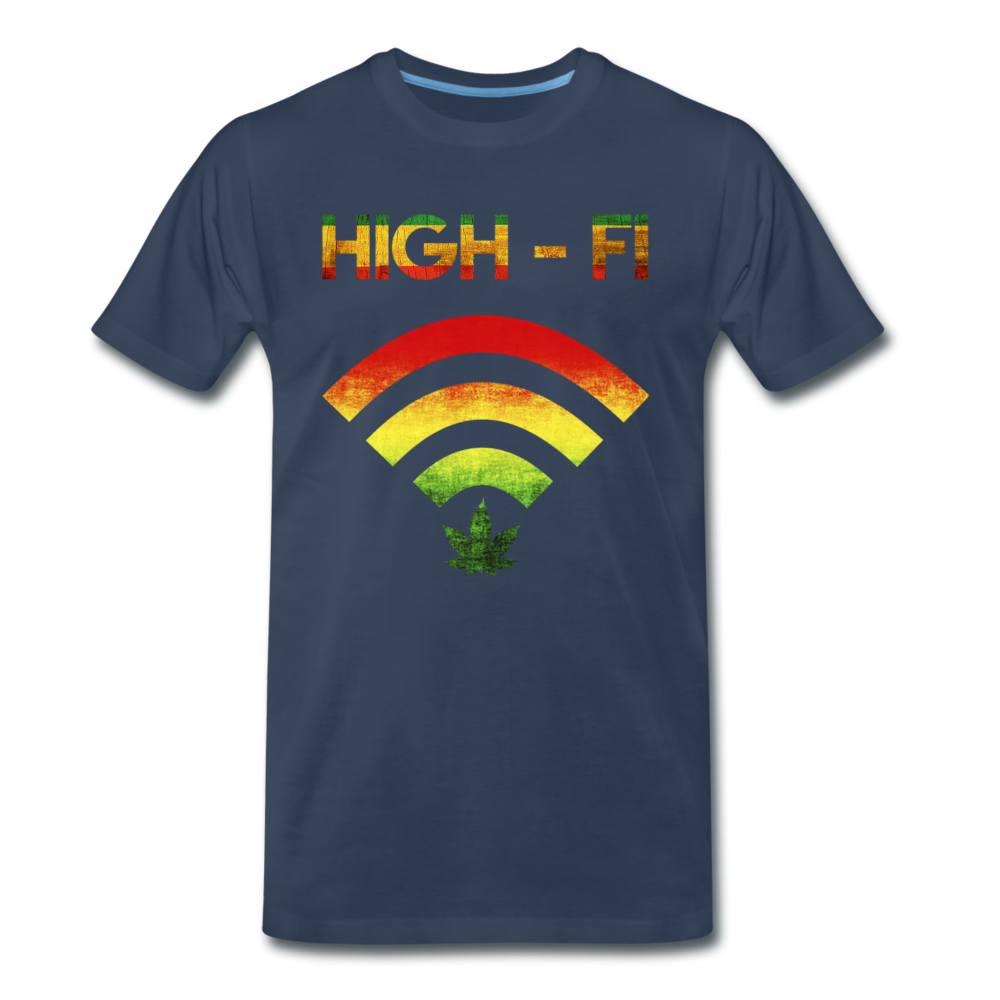 Männer Premium T-Shirt - High - Fi - Navy