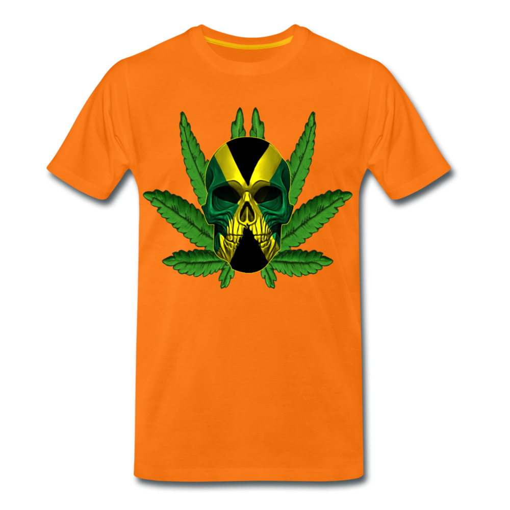 Männer Premium T-Shirt - Jamaika Skull - Orange