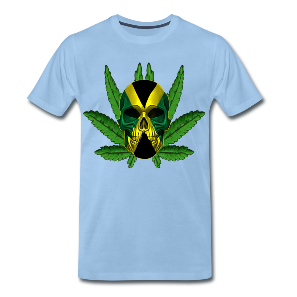 Männer Premium T-Shirt - Jamaika Skull - Sky