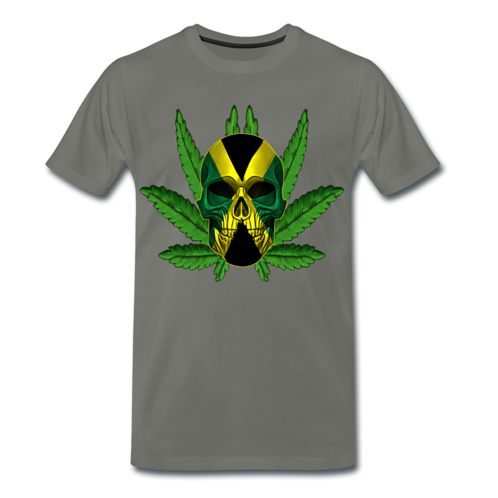 Männer Premium T-Shirt - Jamaika Skull - Asphalt