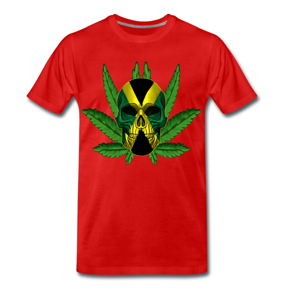Männer Premium T-Shirt - Jamaika Skull - Rot