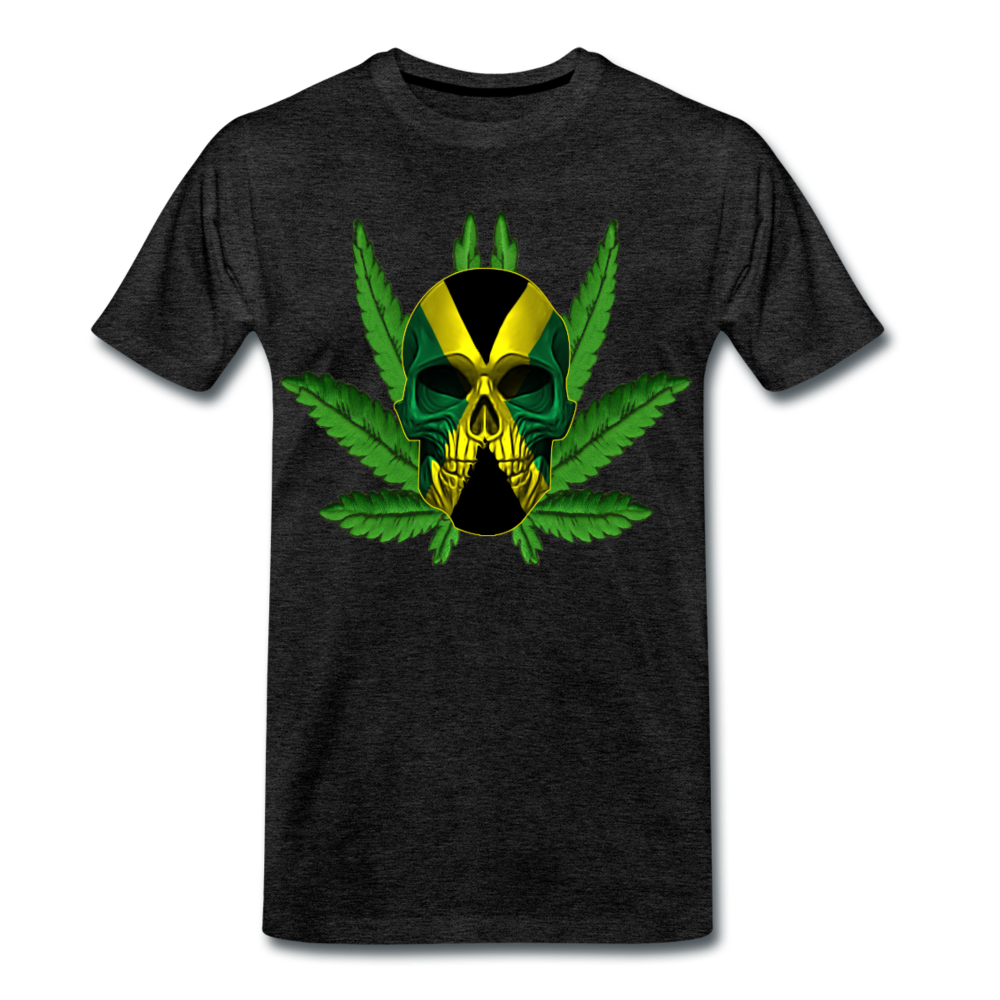 Männer Premium T-Shirt - Jamaika Skull - Anthrazit