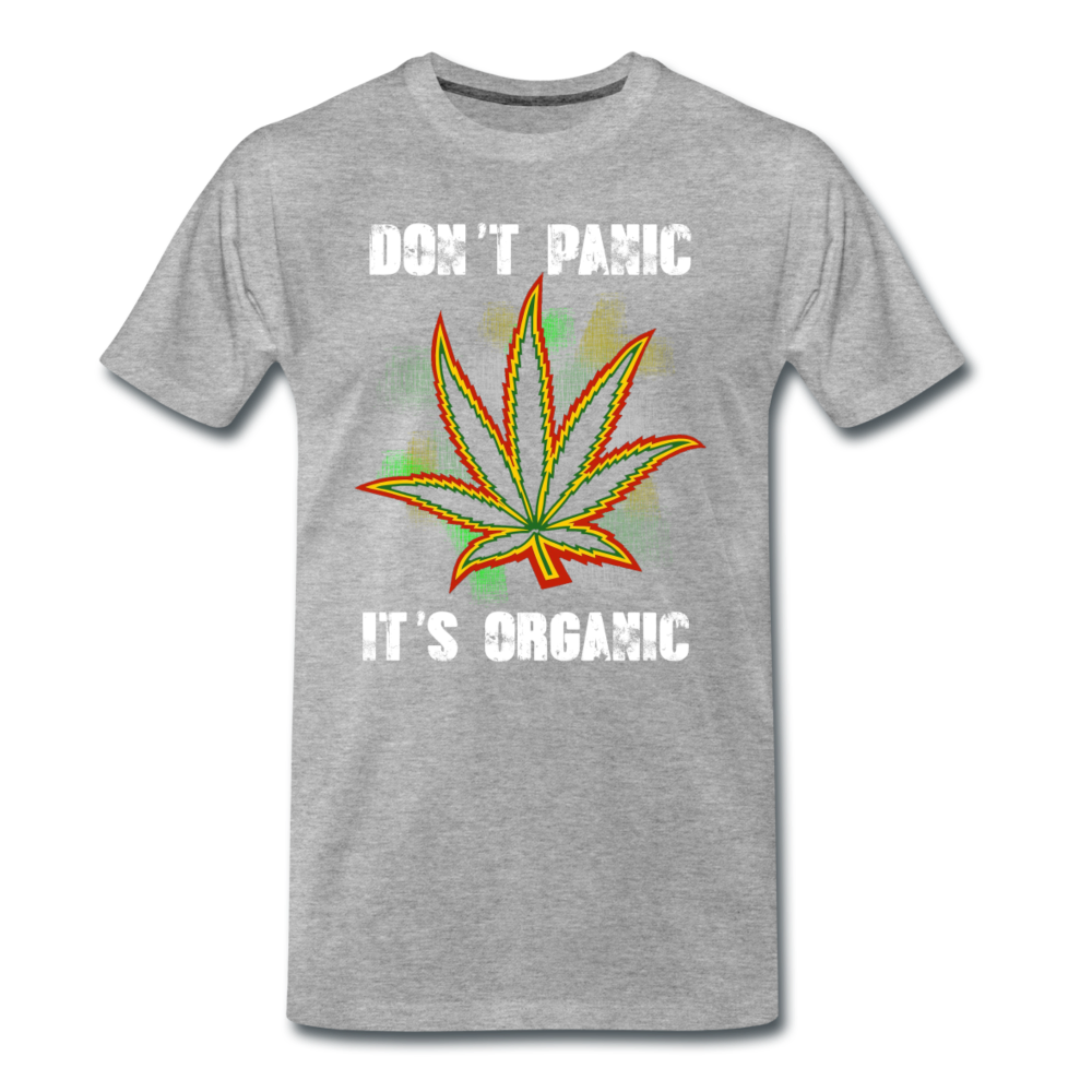 Männer Premium T-Shirt - don´t Panic - it´s Organic - Grau meliert
