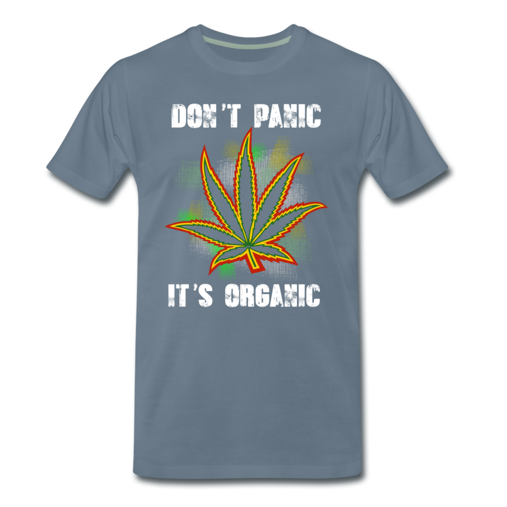 Männer Premium T-Shirt - don´t Panic - it´s Organic - Blaugrau