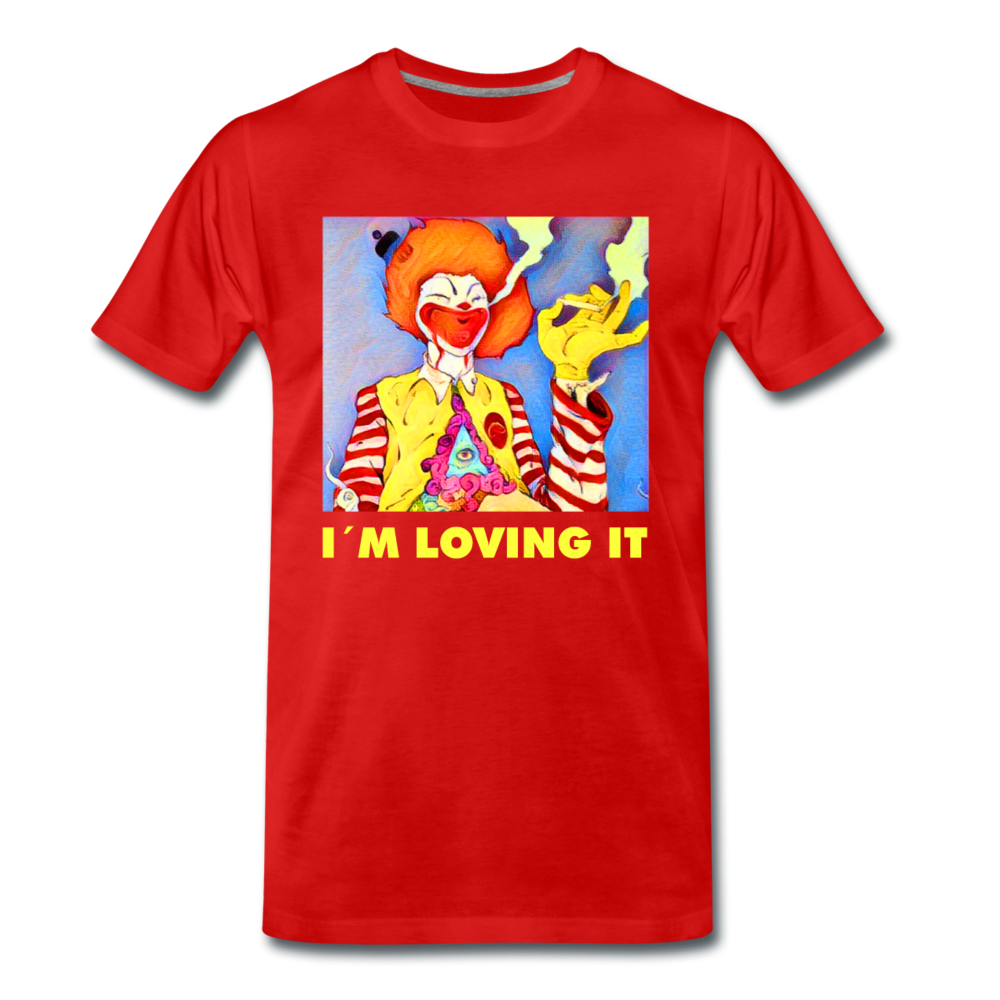 Männer Premium T-Shirt - i´m Loving it - Rot
