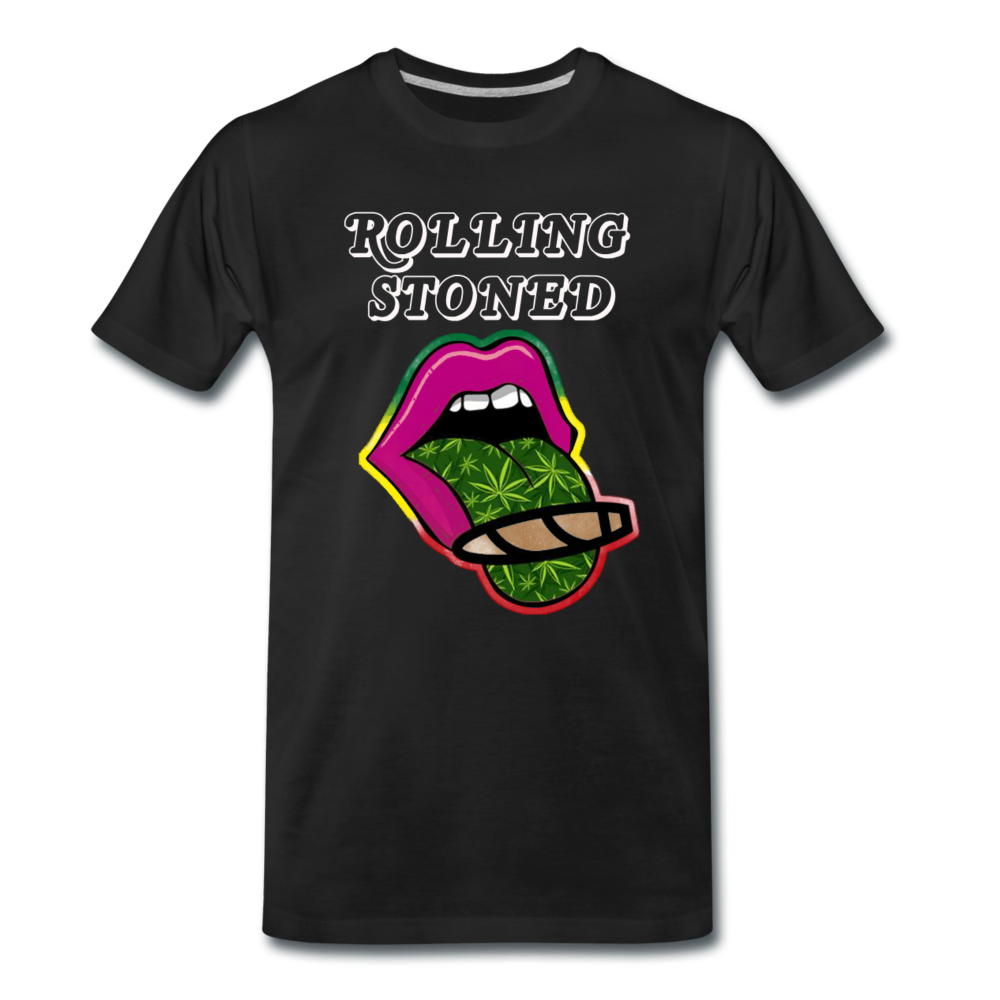 Männer Premium T-Shirt - Rolling Stoned - Schwarz