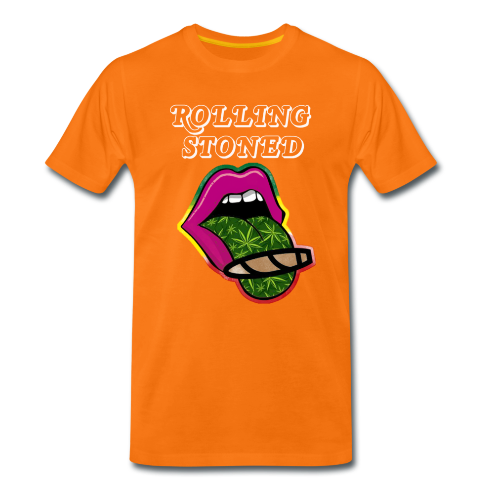 Männer Premium T-Shirt - Rolling Stoned - Orange
