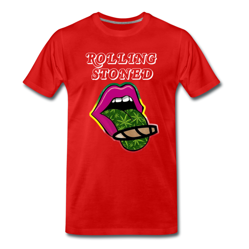 Männer Premium T-Shirt - Rolling Stoned - Rot