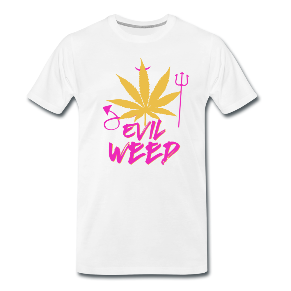 Männer Premium T-Shirt - Evil Weed - Weiß
