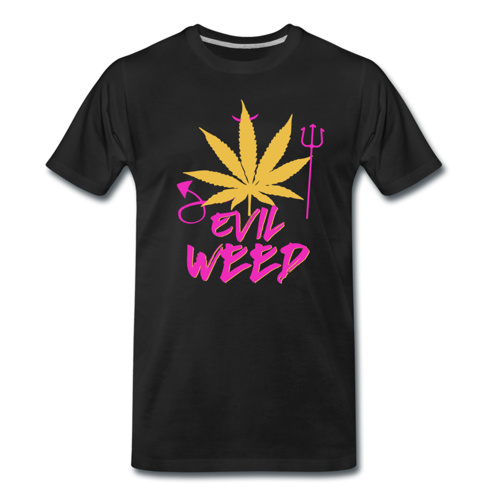 Männer Premium T-Shirt - Evil Weed - Schwarz