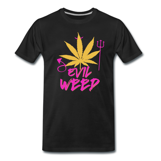 Männer Premium T-Shirt - Evil Weed - Schwarz