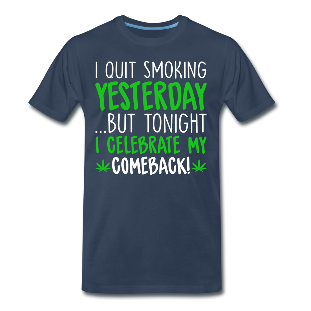 Männer Premium T-Shirt - comeback tonight - Navy