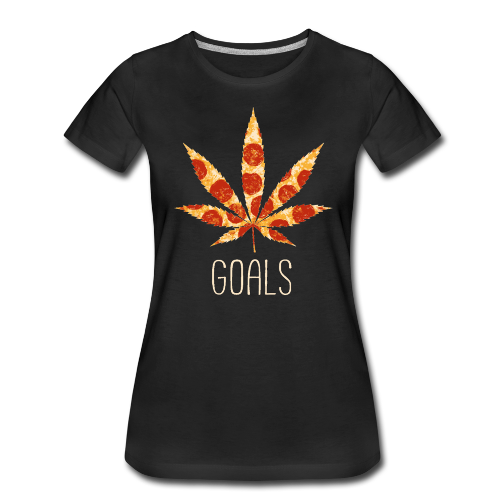 Frauen Premium T-Shirt - Goals - Schwarz
