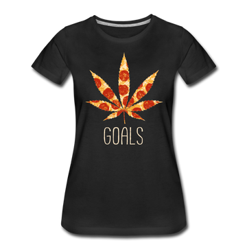 Frauen Premium T-Shirt - Goals - Schwarz