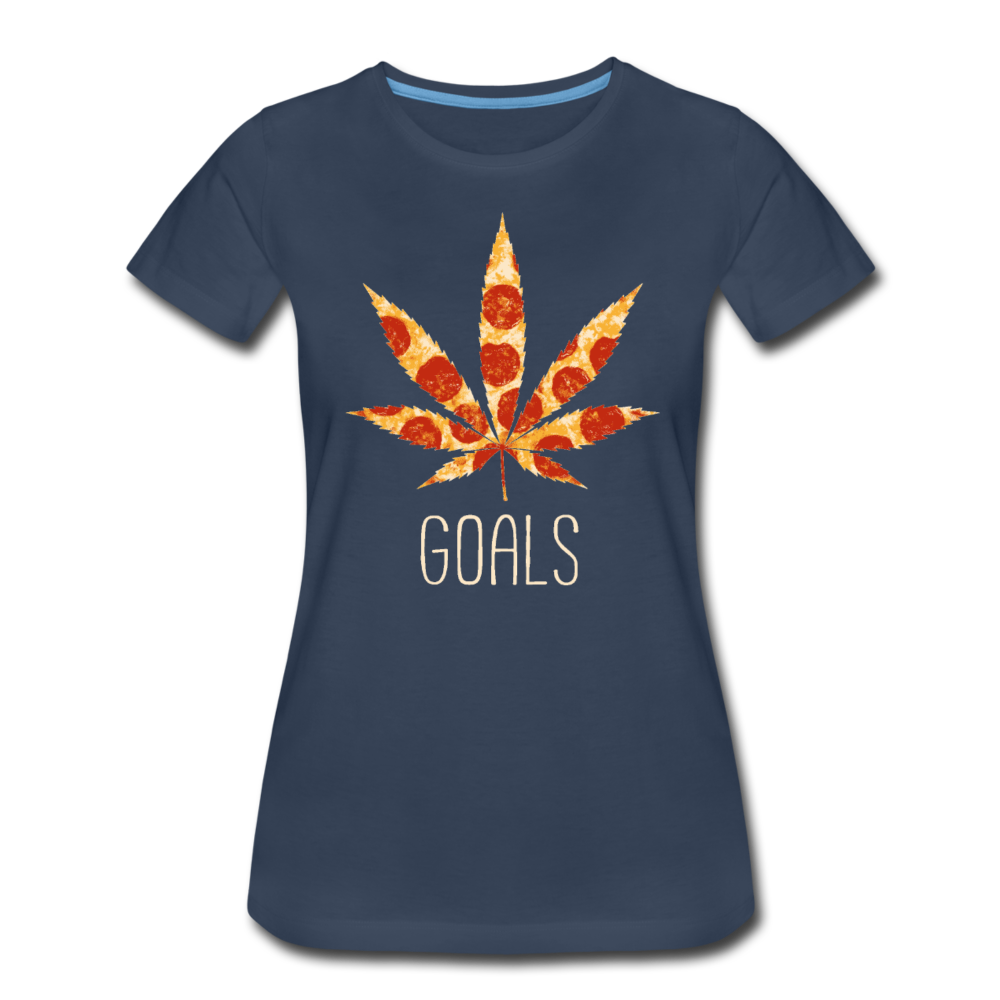 Frauen Premium T-Shirt - Goals - Navy