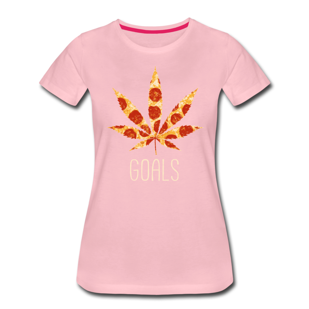 Frauen Premium T-Shirt - Goals - Hellrosa