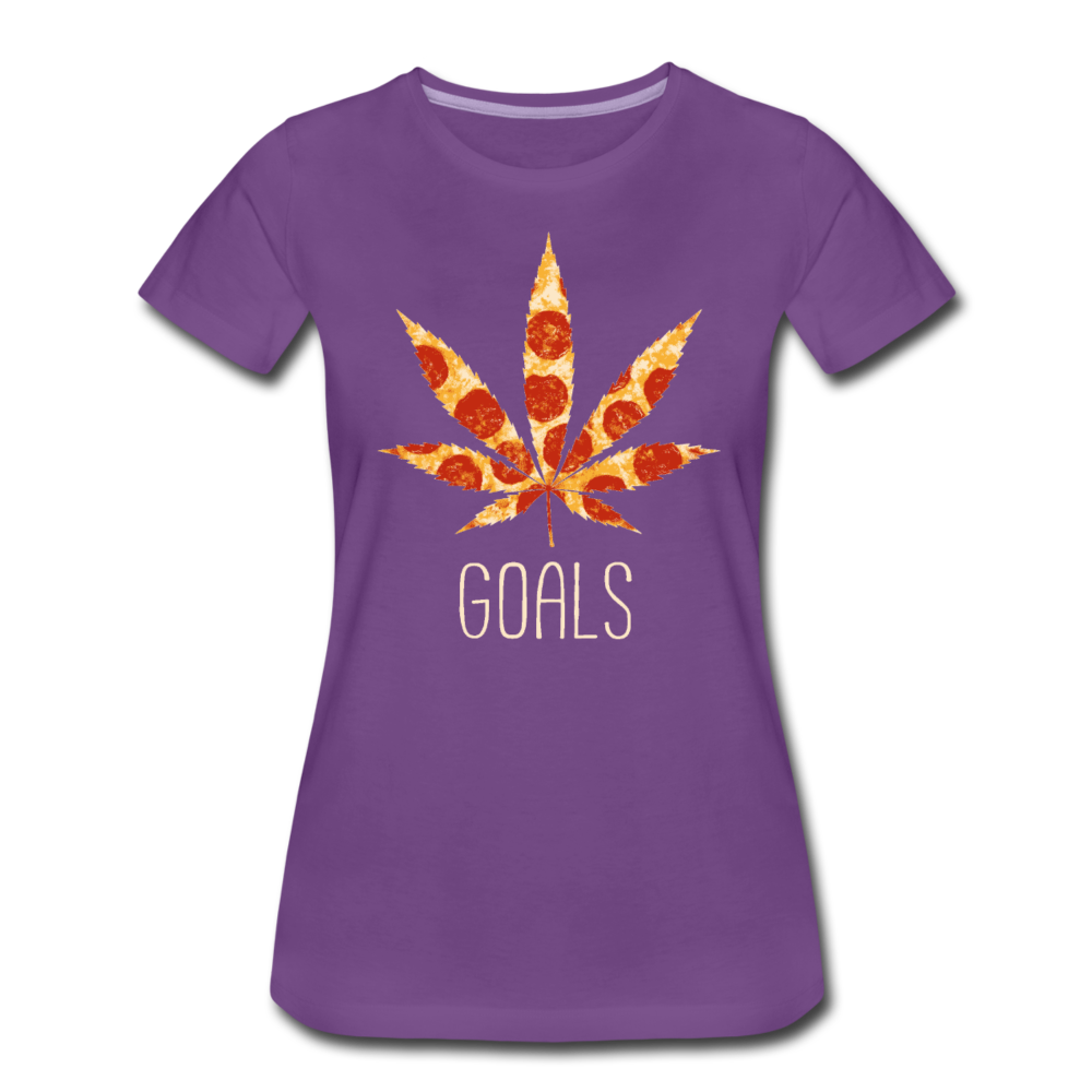 Frauen Premium T-Shirt - Goals - Lila