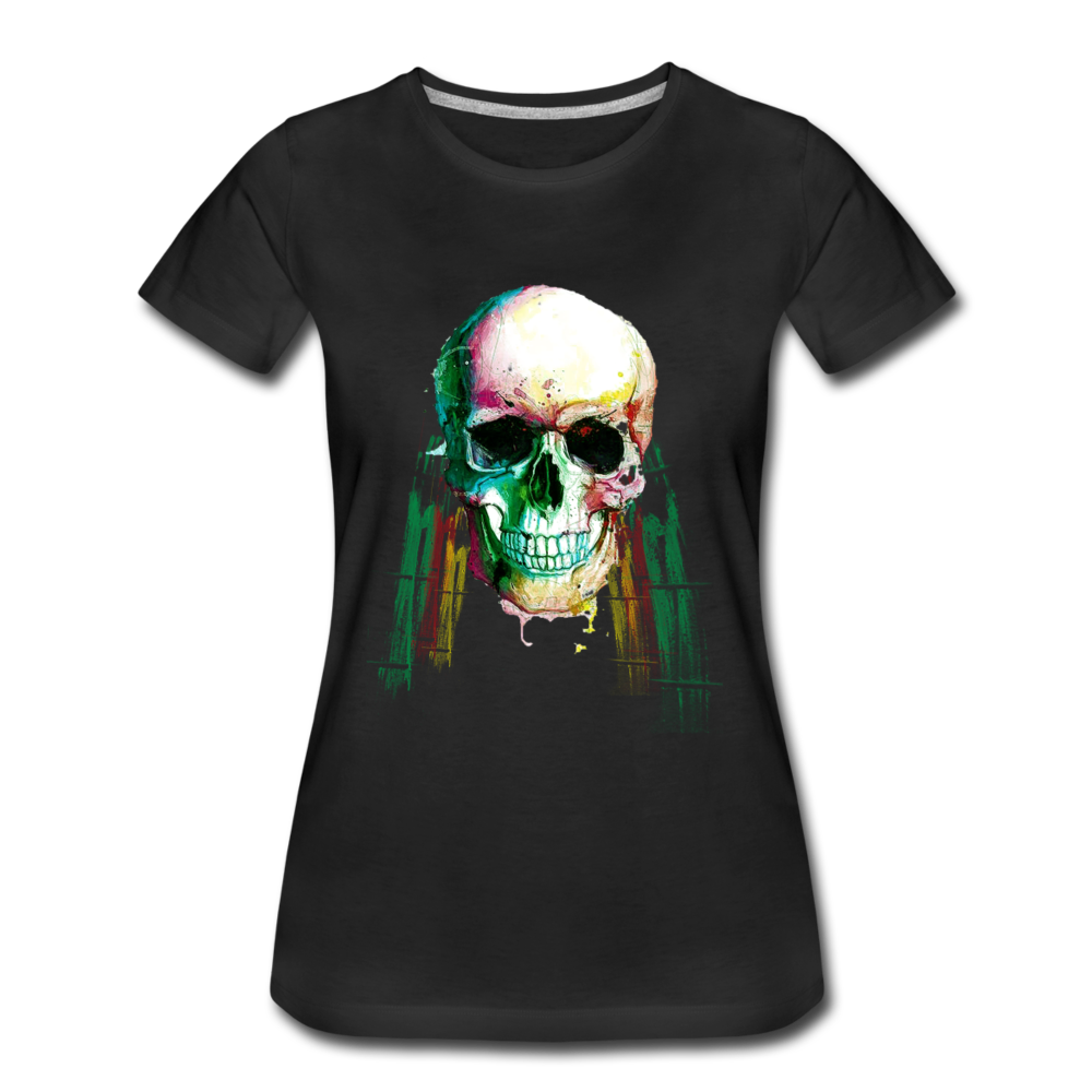 Frauen Premium T-Shirt - Weed Skull - Schwarz