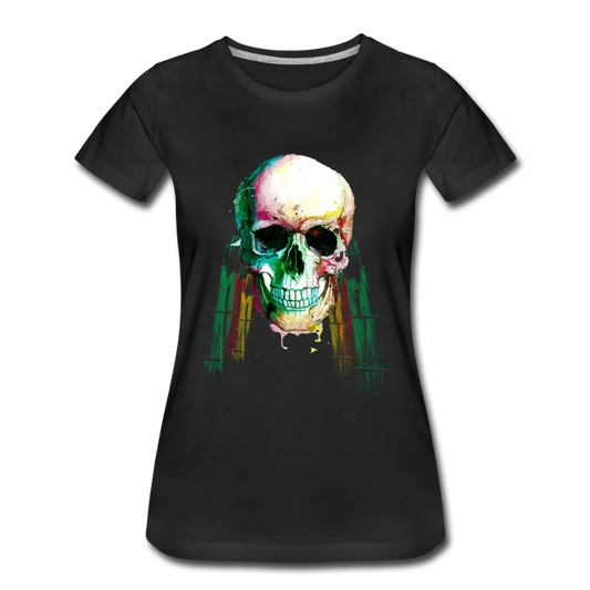 Frauen Premium T-Shirt - Weed Skull - Schwarz