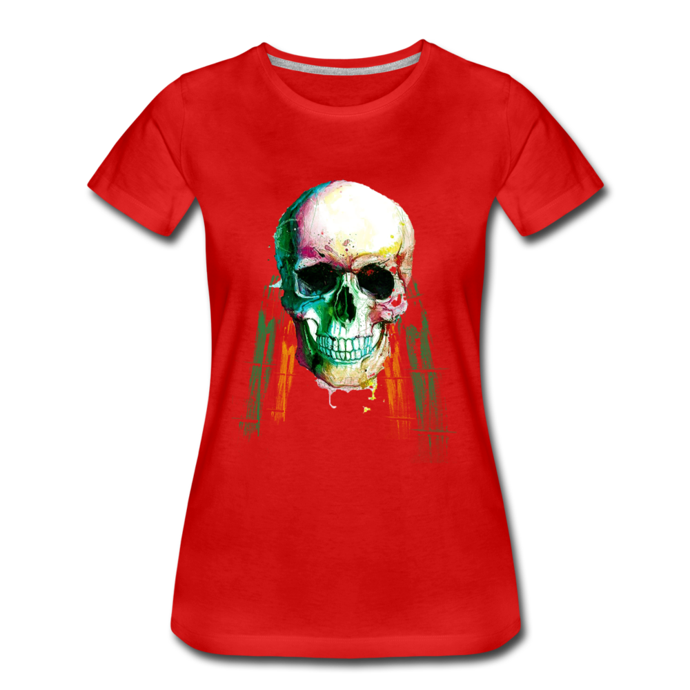 Frauen Premium T-Shirt - Weed Skull - Rot