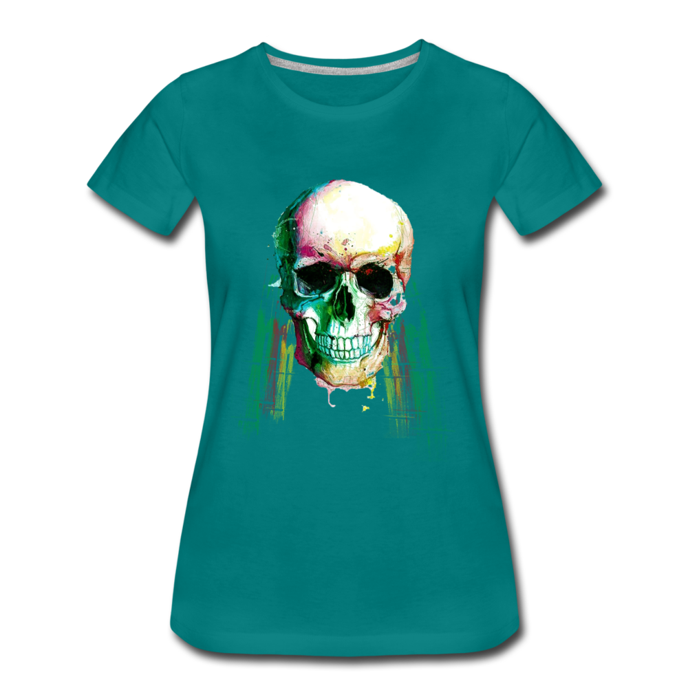 Frauen Premium T-Shirt - Weed Skull - Divablau
