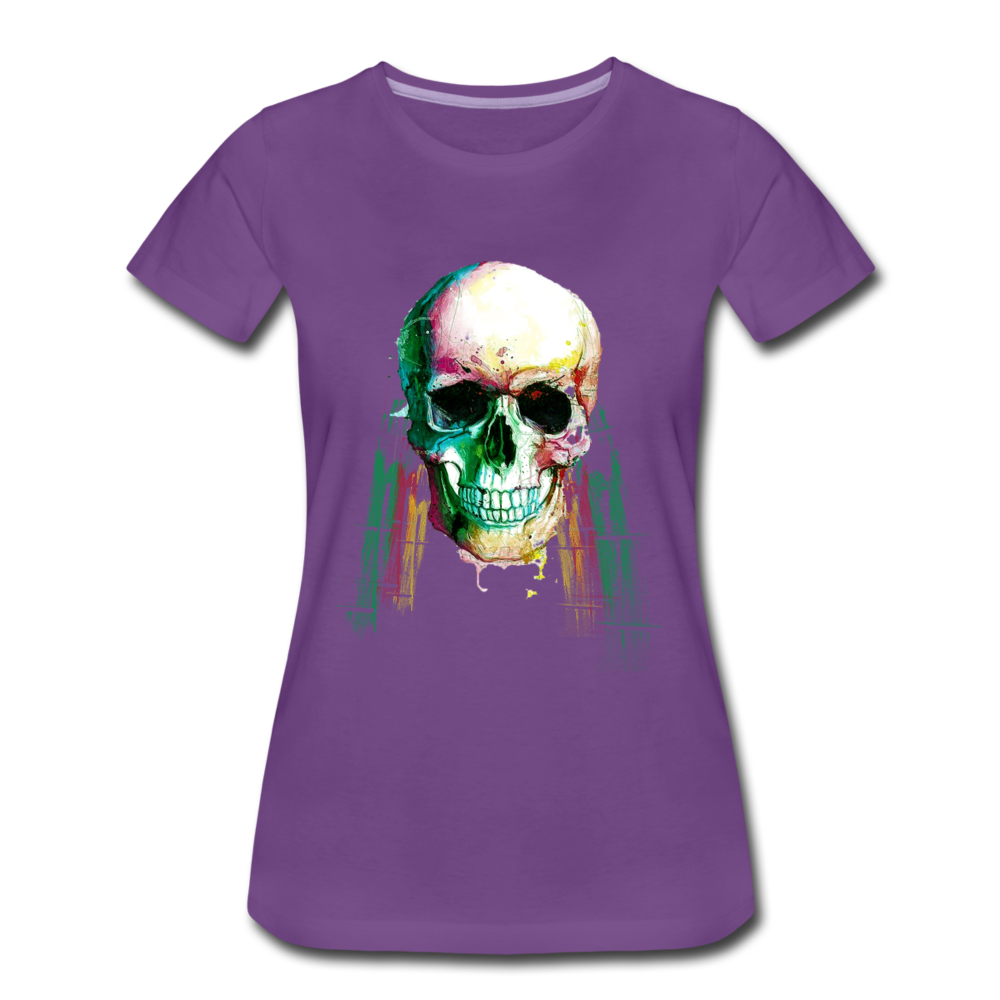 Frauen Premium T-Shirt - Weed Skull - Lila