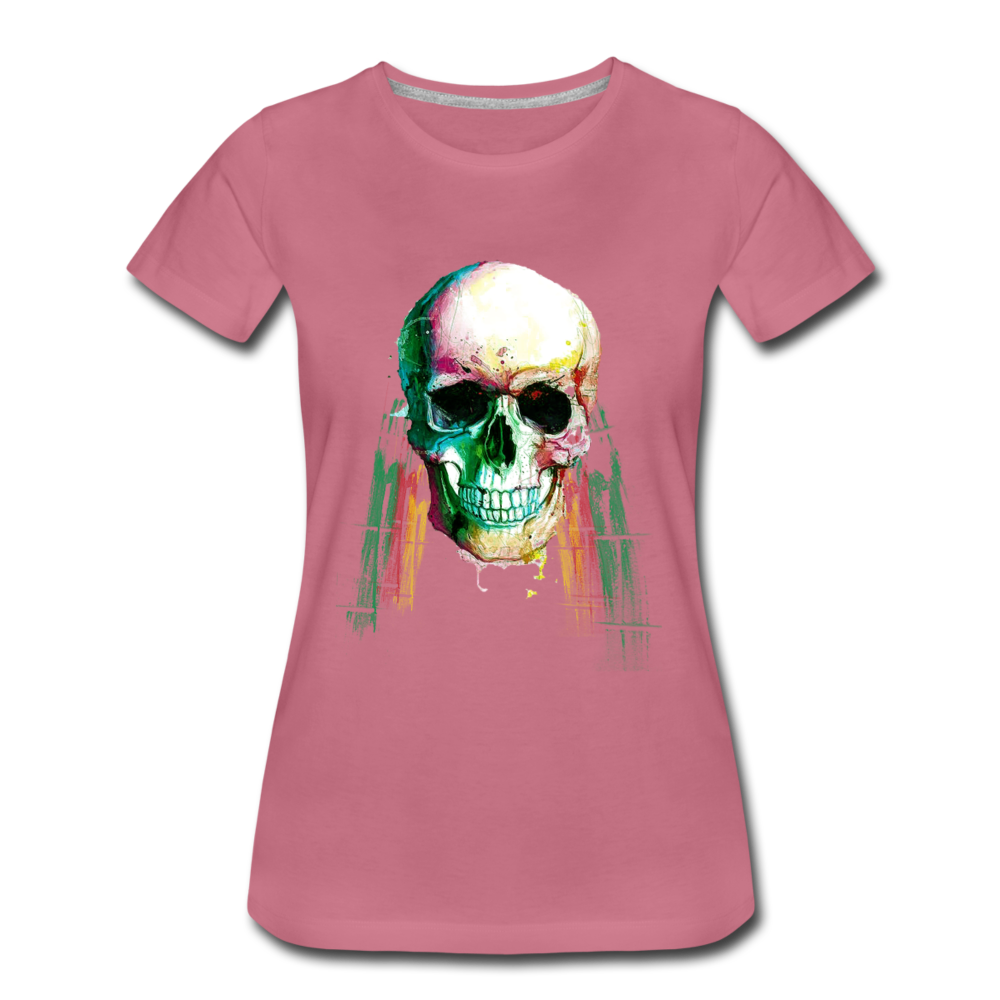 Frauen Premium T-Shirt - Weed Skull - Malve